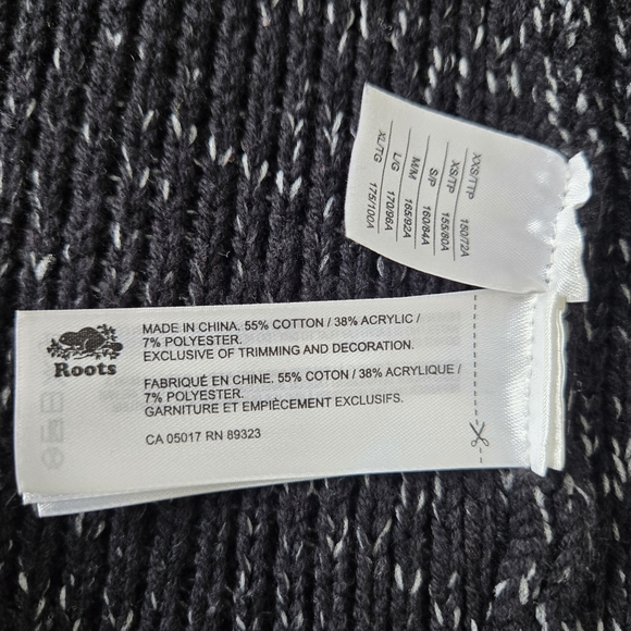 Roots Black and White Flecked Knit Cardigan - Picture 5 of 8